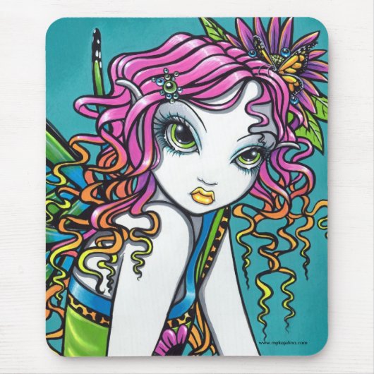 水晶キャンデーの虹の妖精のマウスパッド マウスパッド (正面)