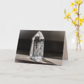 水晶グリーティングカード カード (黄色い花)