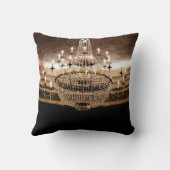 水晶シャンデリアは輝きの投球のソファの枕を眩まします クッション (裏面)