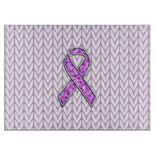 水晶スタイルのピンクのリボンの認識度のニット カッティングボード (正面)