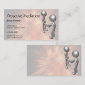 水晶スターバストの握手の名刺 名刺 (正面/裏面)