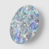 水晶スパークレー模様 ラウンド壁時計 (傾斜)