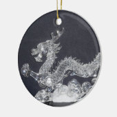 水晶ドラゴンのオーナメント セラミックオーナメント (左)