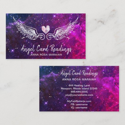 *~*水晶ハート翼宇宙星 名刺 (正面/裏面)