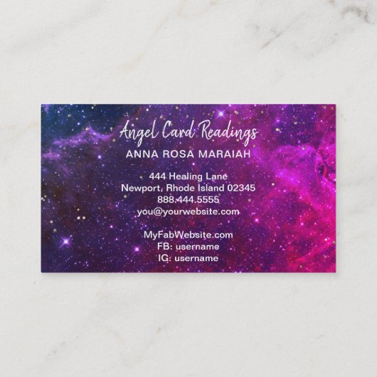 *~*水晶ハート翼宇宙星 名刺 (裏面)