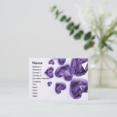 水晶ハート-紫色 名刺 (スタンド正面)