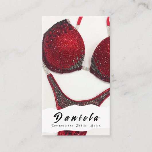 水晶ビキニフィットネス大会が女子に似合う 名刺 (正面)