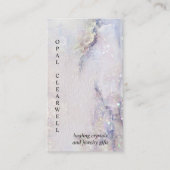 水晶ミネラルクォーツスパークル水彩垂直 名刺 (正面)