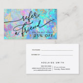 水晶体質紹介カード 名刺 (正面/裏面)