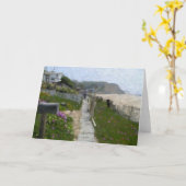 "水晶入江の通路"のメッセージカード カード (黄色い花)