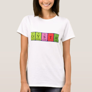 水晶周期表の名前のワイシャツ Tシャツ