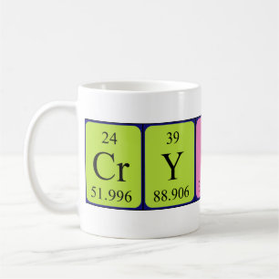 水晶周期表名mug コーヒーマグカップ