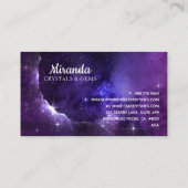 水晶宝石の星の銀河系の名刺 名刺 (裏面)