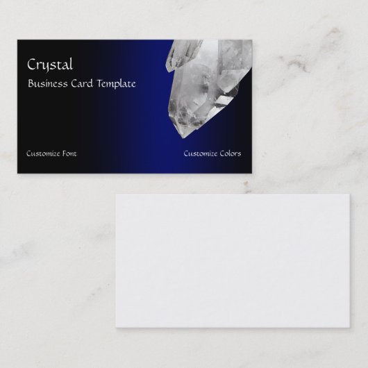 水晶岩霊気結晶 名刺 (正面/裏面)