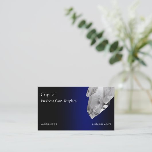水晶岩霊気結晶 名刺 (スタンド正面)