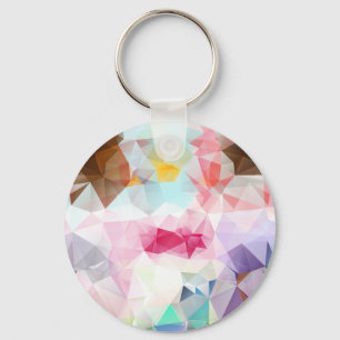 水晶幾何学的な形Keychain キーホルダー