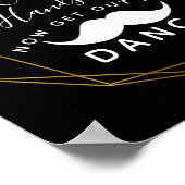 水晶幾何学的パーティー紳士用バスルーム結婚ズ ポスター (角)