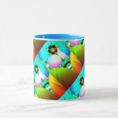 水晶日の出-抽象的なフラクタルの虹 マグカップ (中央)