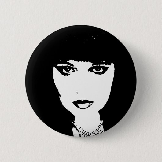 水晶日光ボタン 缶バッジ (正面)