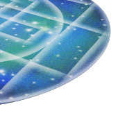 水晶格子神聖な幾何学ガラスの基盤 カッティングボード (角)