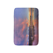 水晶桟橋の日没 バスマット (正面縦)
