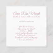 *~*水晶水彩聖なるエネルギーヒーリングアート スクエア名刺 (裏面)