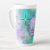 水晶滴大ラテマグカップ、魔女、魔法、ゴシック カフェラテマグ (左アングル)