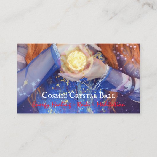 水晶玉エネルギー治癒霊気未来出納者 名刺 (正面)