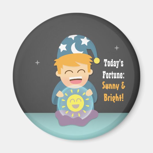 水晶玉占考え師前向き マグネット (正面)