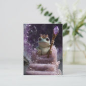 水晶王室のの宮殿で可愛いカエル ポストカード (スタンド正面)