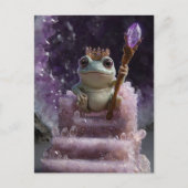 水晶王室のの宮殿で可愛いカエル ポストカード (正面)