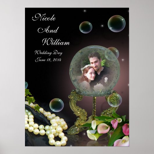 水晶球ファンタジーポートレート ポスター (正面)