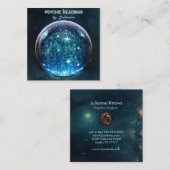 水晶球心霊媒体タロット読み取り スクエア名刺 (正面/裏面)