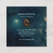 水晶球心霊媒体タロット読み取り スクエア名刺 (裏面)