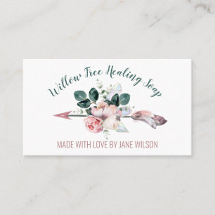 水晶矢印フローラ石鹸及びろうそく 名刺