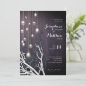 水晶縦光線(白結婚枝) 招待状 (スタンド正面)