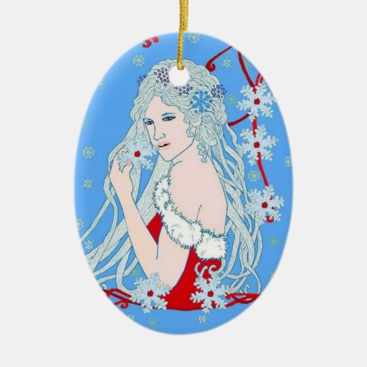 水晶雪片 セラミックオーナメント (正面)