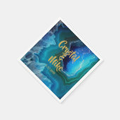 水晶青 スタンダードカクテルナプキン (角)