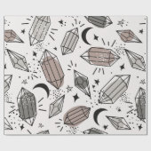 水晶、月、星、手が重ねて描かれる ラッピングペーパー (フラット)