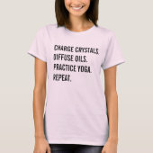 水晶、油、ヨガ Tシャツ (正面)