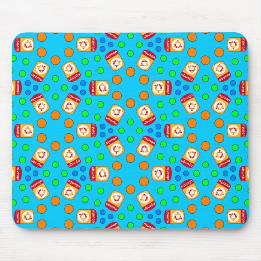 水晶UbuntuのLinuxのマウスパッド マウスパッド (正面)