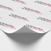 水曜日で私達はピンクのタイツの包装紙を身に着けています ラッピングペーパー (角)