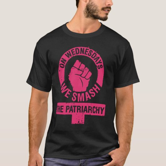 水曜日に家父長制女性の権利を破壊 Tシャツ (正面)