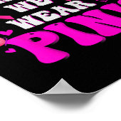 水曜日に私たち衣服ピンクリボン乳がんAwa ポスター (角)