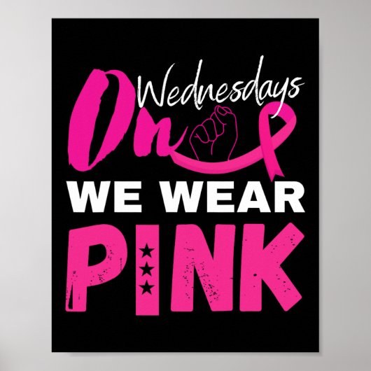 水曜日に私たち衣服ピンク乳がん認識度 ポスター (正面)