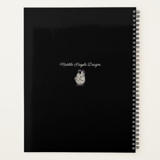 水曜日のスペルがおもしろい引用文黒おもしろい プランナー手帳 (裏面)