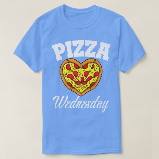 水曜日のピザ夜のおもしろいピザ愛好家ファーストフード Tシャツ (デザイン正面)