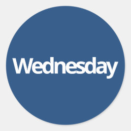 水曜日の日計画供給シンプルネイビーホワイト ラウンドシール