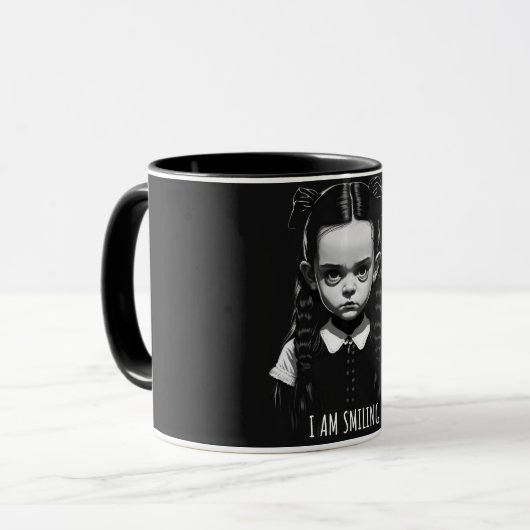 水曜日の気分の鼓動 – 私は笑顔のクッション マグカップ (正面左)