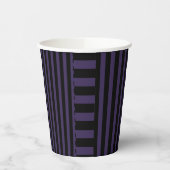 水曜日の紫と黒のストライプ 紙コップ (左)